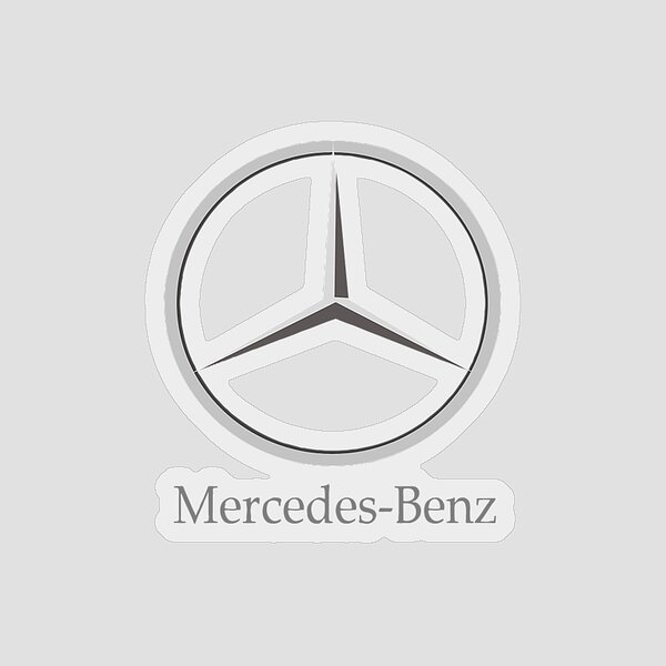 MERCEDES BENZ AMG GTA BENEFACTOR LOGO weiss 100 x 98 mm Aufkleber Sticker